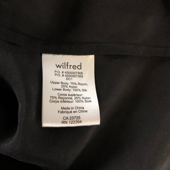 Aritzia Wilfred Silk + Lace Black Racerback XXS - Picture 7 of 8